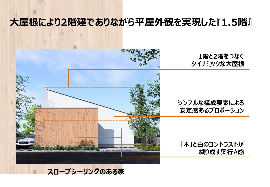 スロープシ―リングのある家